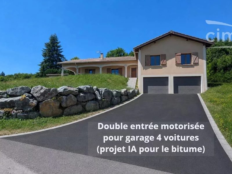 NIEUWE PRIJS – Huis met 4 slaapkamers, kathedraalwoonkamer en 161 m² garage met vrij uitzicht
