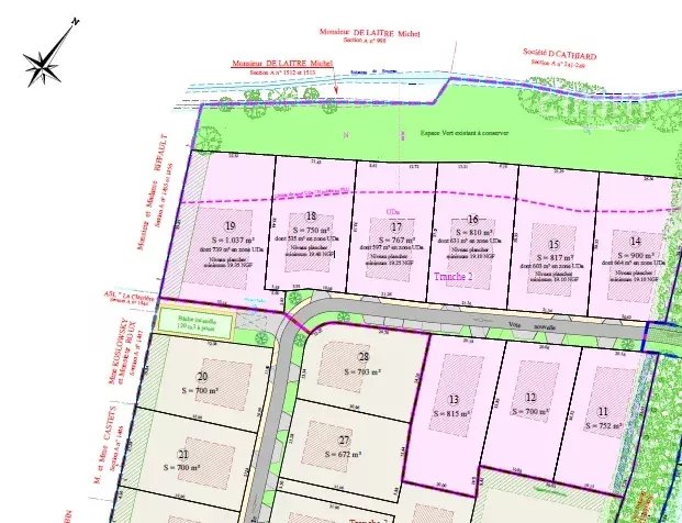 Terrain à bâtir de 817 m² à Martillac 33 Gironde