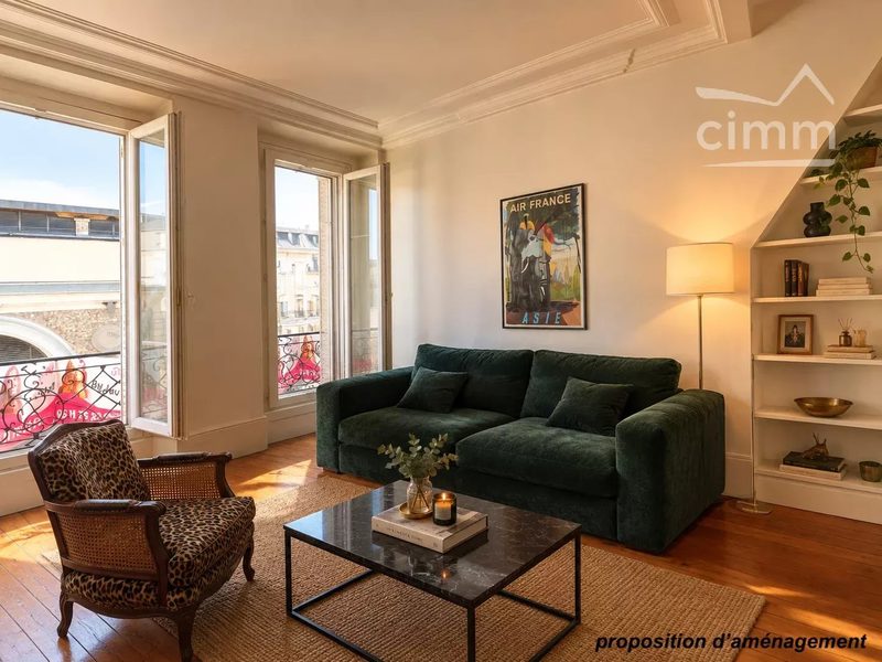 Charme et soleil pour ce T2 dans un bel immeuble du XVIIIe siècle