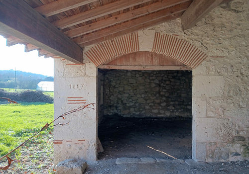 Beautiful stone house and its park