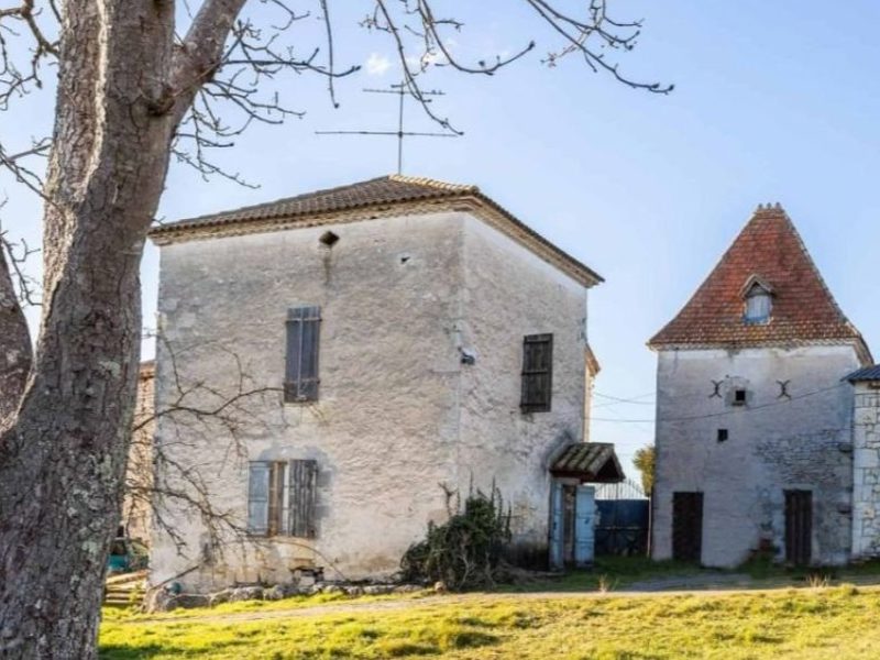 Steenboerderij uit de 17e eeuw met huis, duiventil, schuur, ha