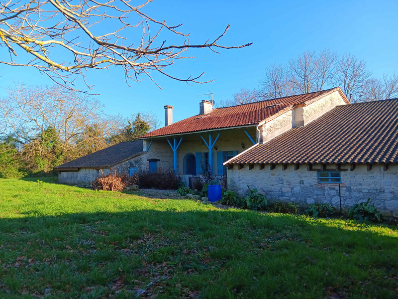 Beautiful stone house and its park