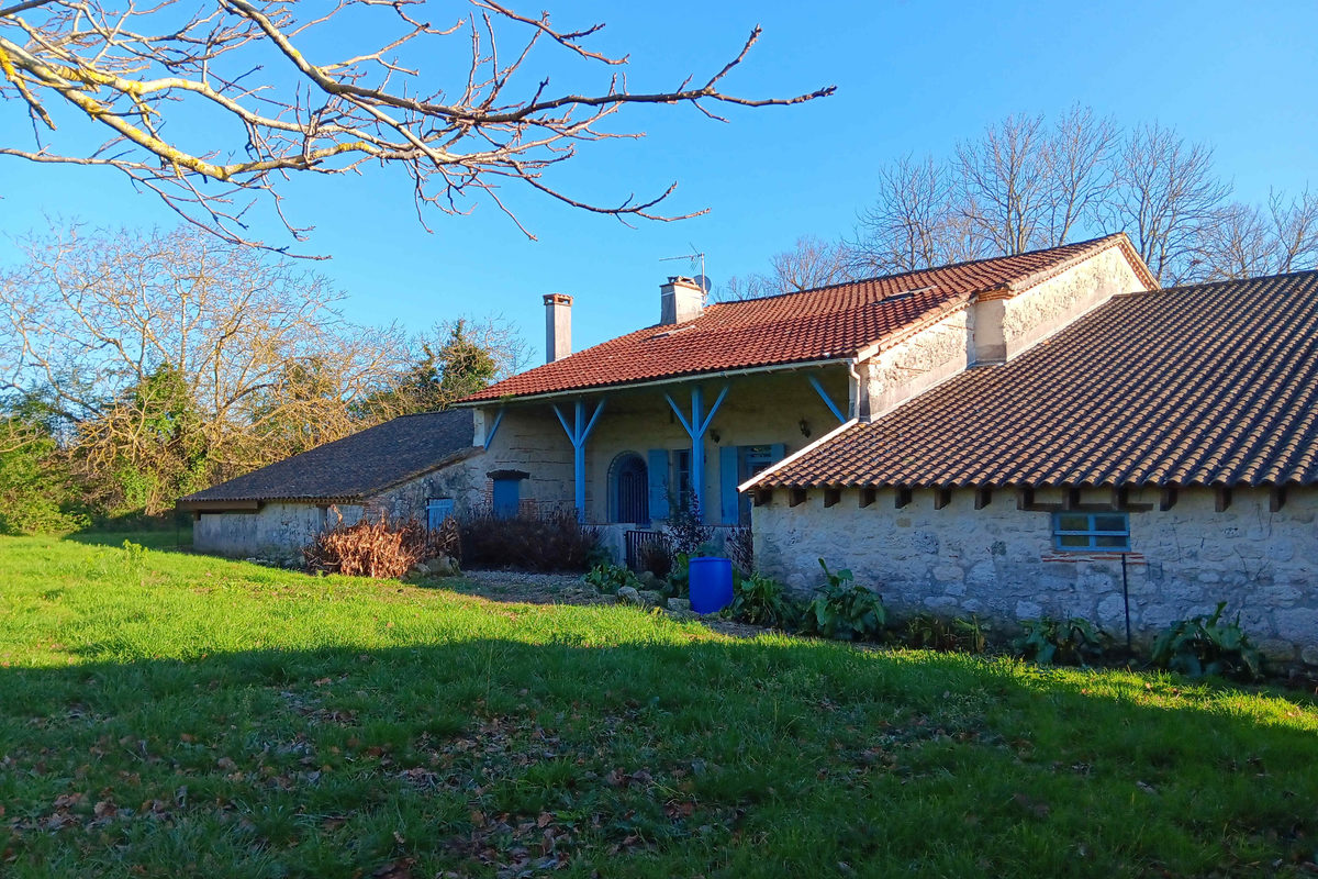 Beautiful stone house and its park