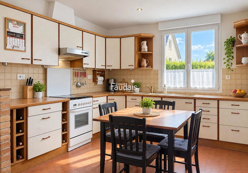 Single-storey 4-room house with enclosed plot and garage in Quettreville-sur-Sienne