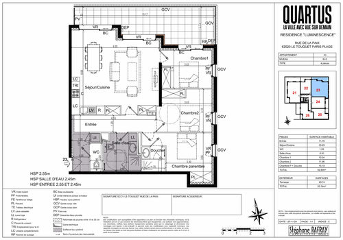 Le Touquet: at the foot of the covered market, Luminescen residence